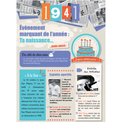 Carte anniversaire 1941