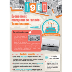 Carte anniversaire 1960