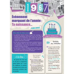 Carte anniversaire 1967