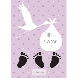 Carte événement Naissance fille