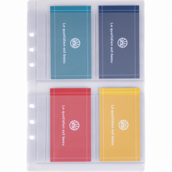 Recharge organiseur 21 porte-cartes