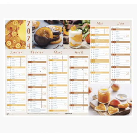 Calendrier 2024 familial mural organisateur familial - 30 x 42 cm - Format  A3 (3 colonnes) : : Fournitures de bureau