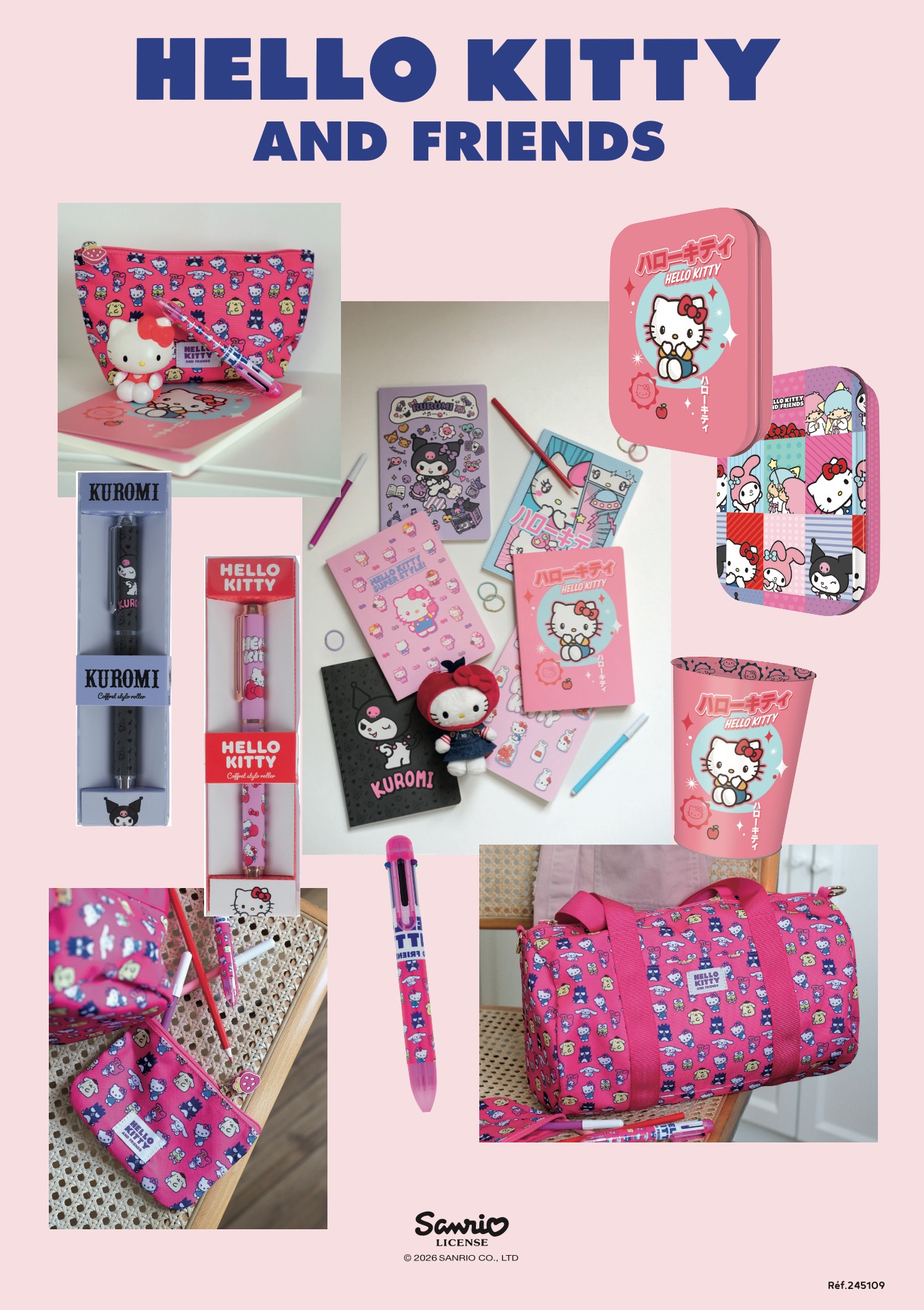 AFFICHE HELLO KITTY AND FRIENDS